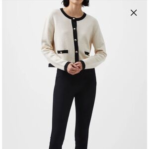 //FRENCH CONNECTION// Vhari Contrast Trim Cardigan